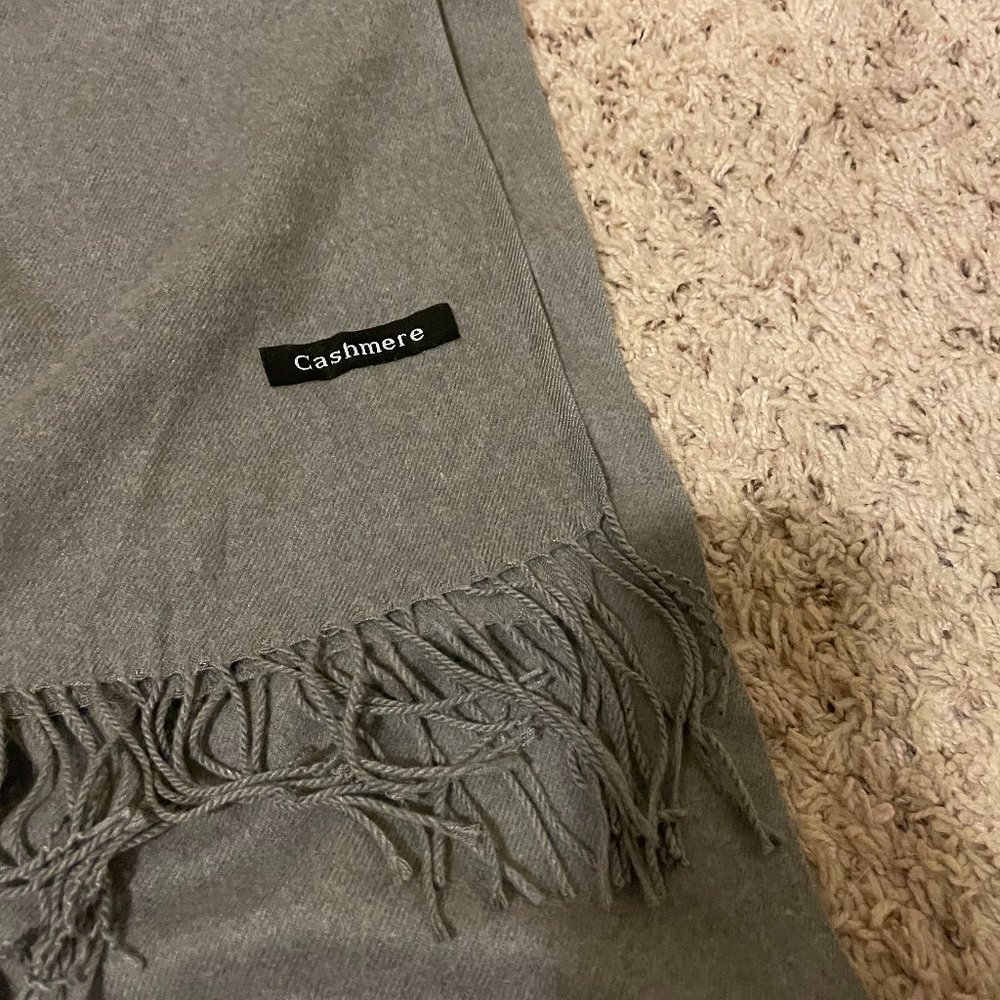 Gray Cashmere Scarf